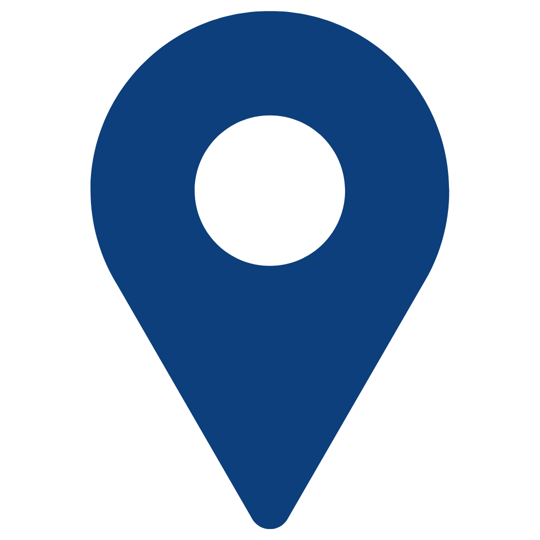 Dominate Maps Logo: Navy Blue map pin